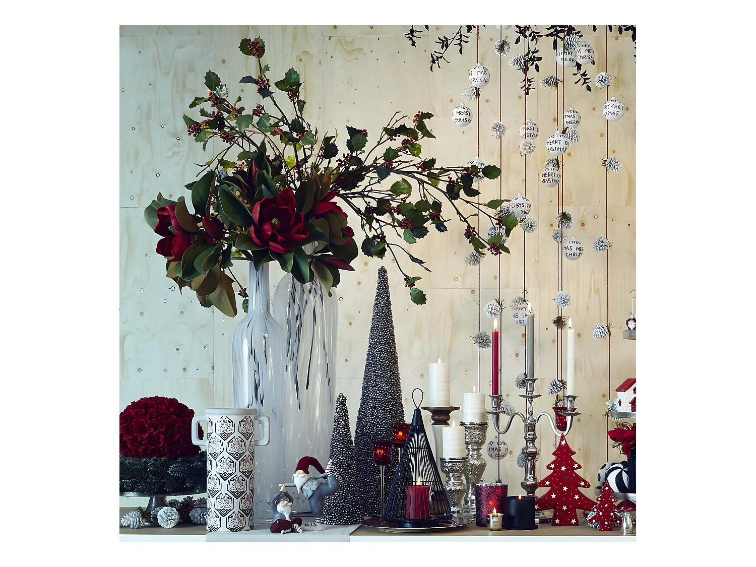 Feuillage Houx - Rouge