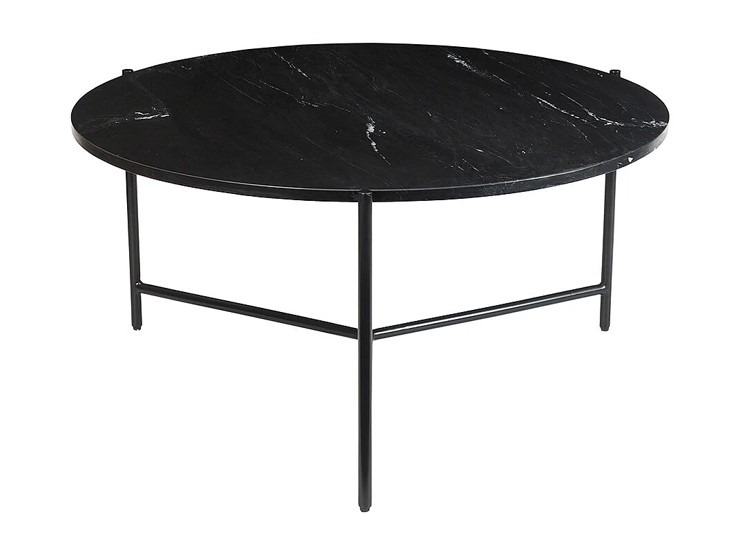 Tavolino da salotto rotondo in marmo nero D90 cm BUMCELLO