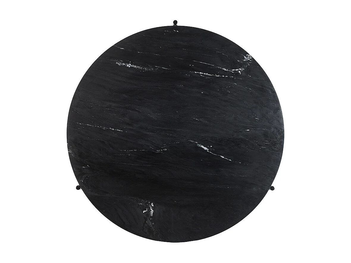 Tavolino da salotto rotondo in marmo nero D90 cm BUMCELLO