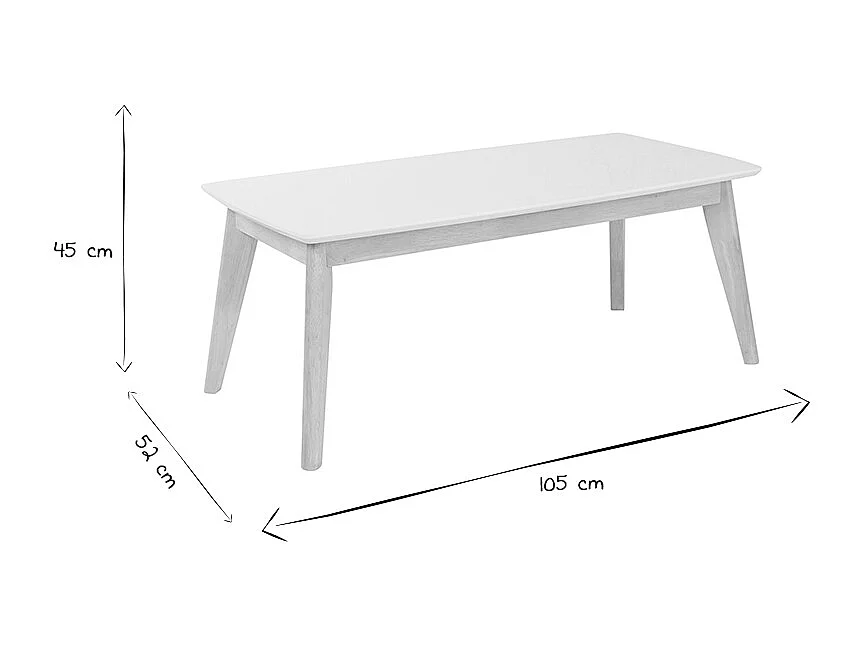 Mesa baja diseño LEENA