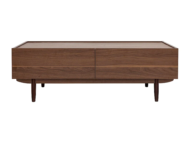 Tavolino da salotto con cassetti in legno scuro L120 cm SANAA