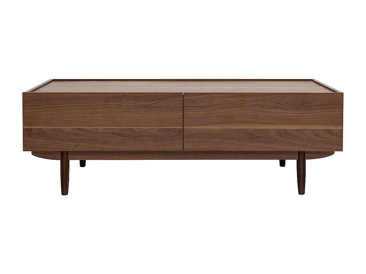 Tavolino da salotto con cassetti in legno scuro L120 cm SANAA