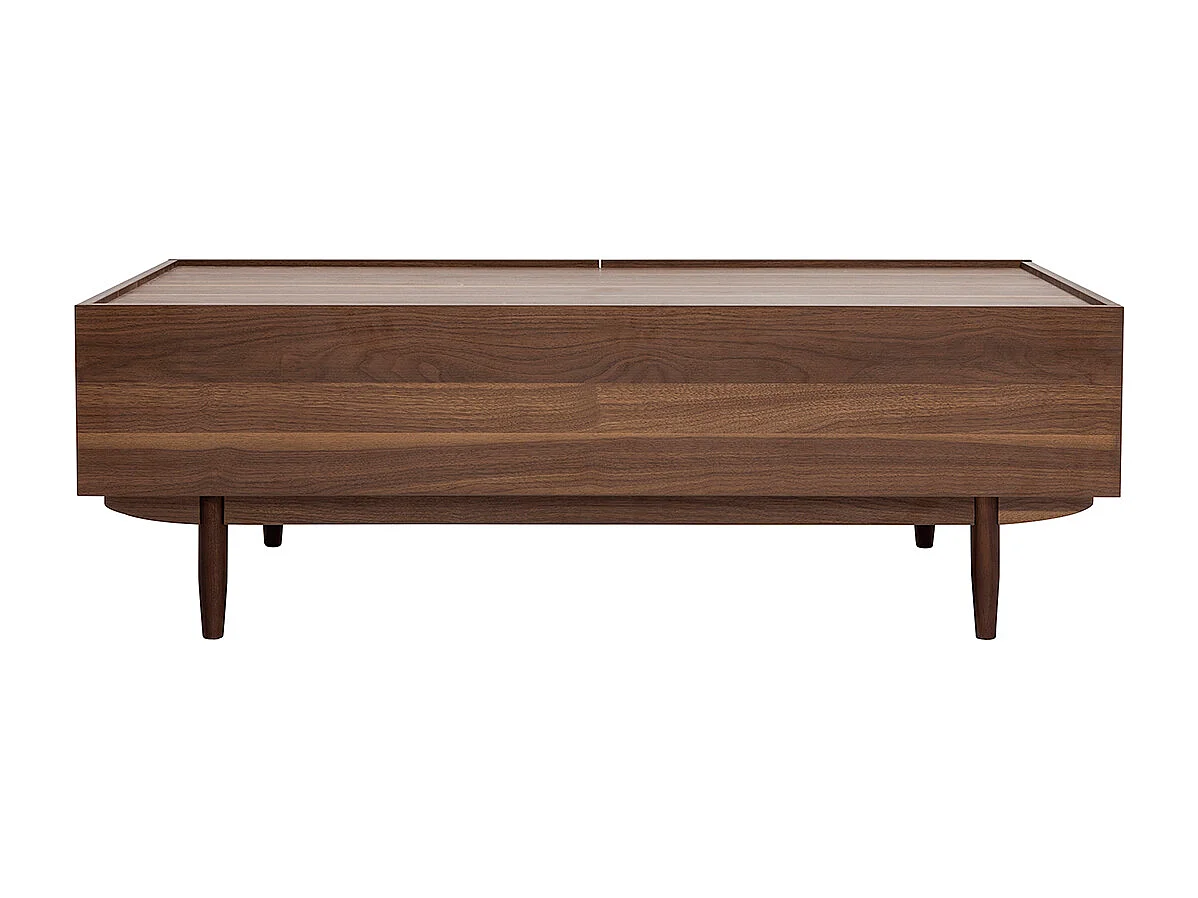 Tavolino da salotto con cassetti in legno scuro L120 cm SANAA