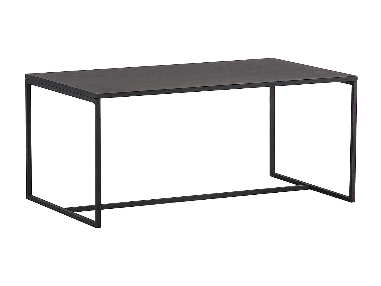 Tavolino basso industriale in metallo Nero KARL