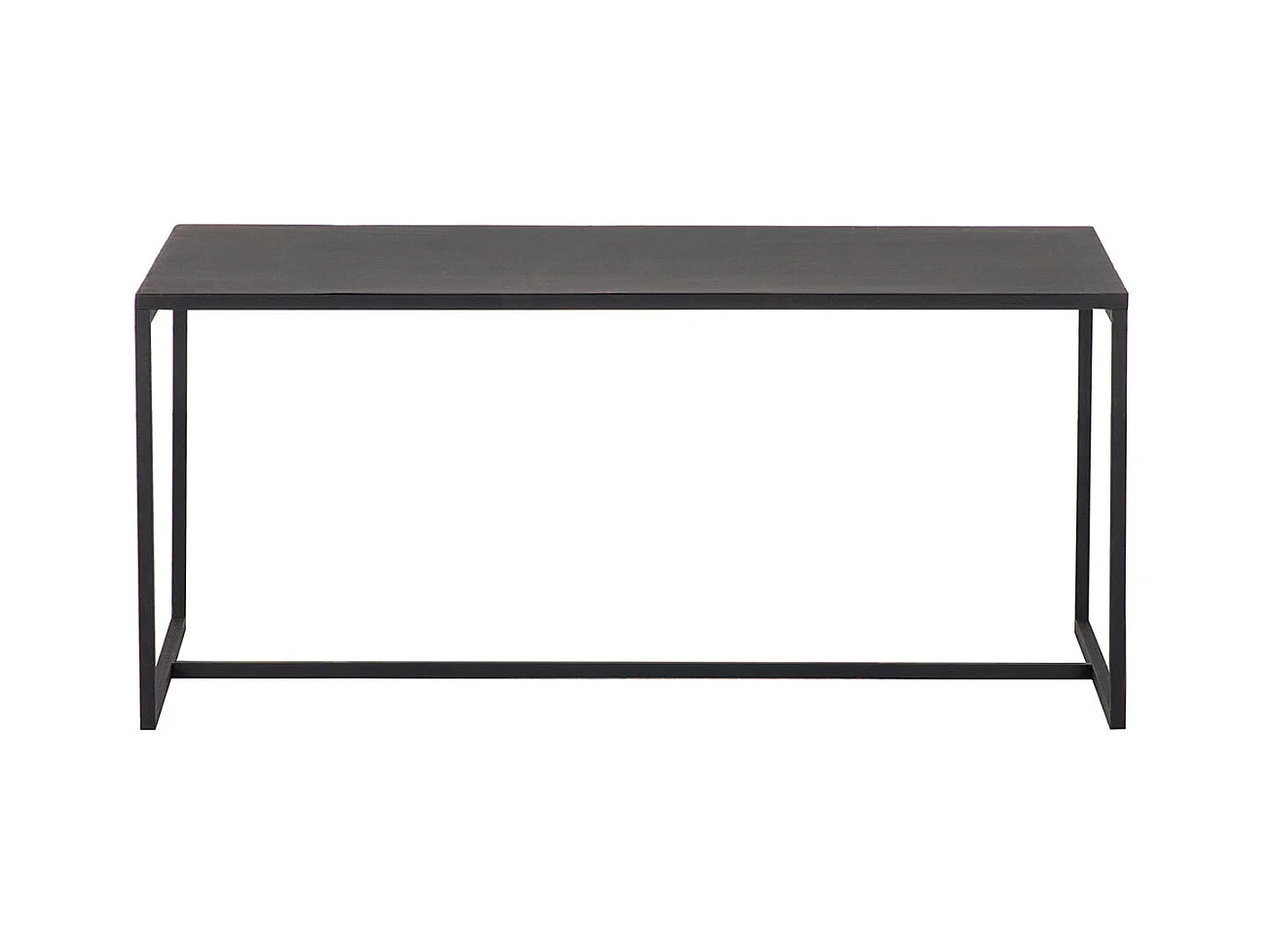 Table basse rectangulaire design métal noir L100 cm KARL