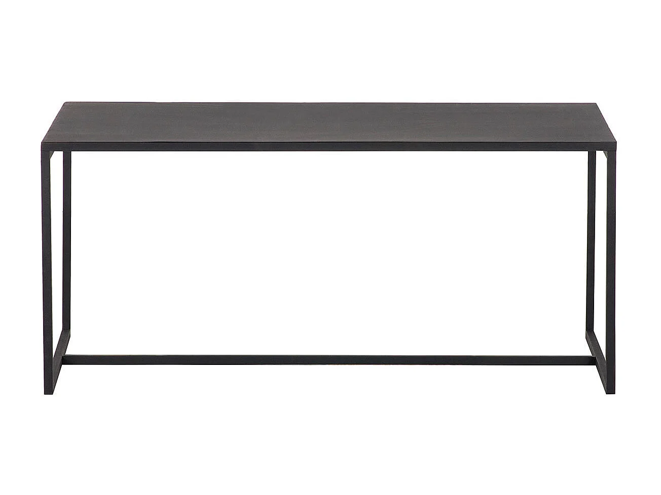 Table basse rectangulaire design métal noir L100 cm KARL