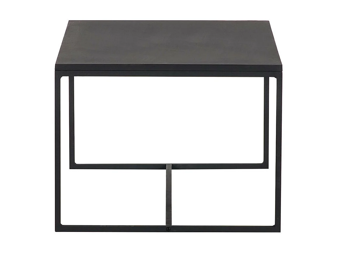 Table basse rectangulaire design métal noir L100 cm KARL