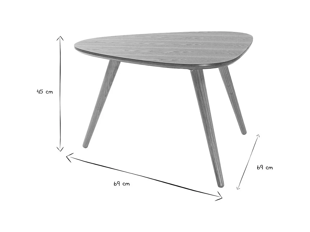 Table basse scandinave bois clair L69 cm ARTIK