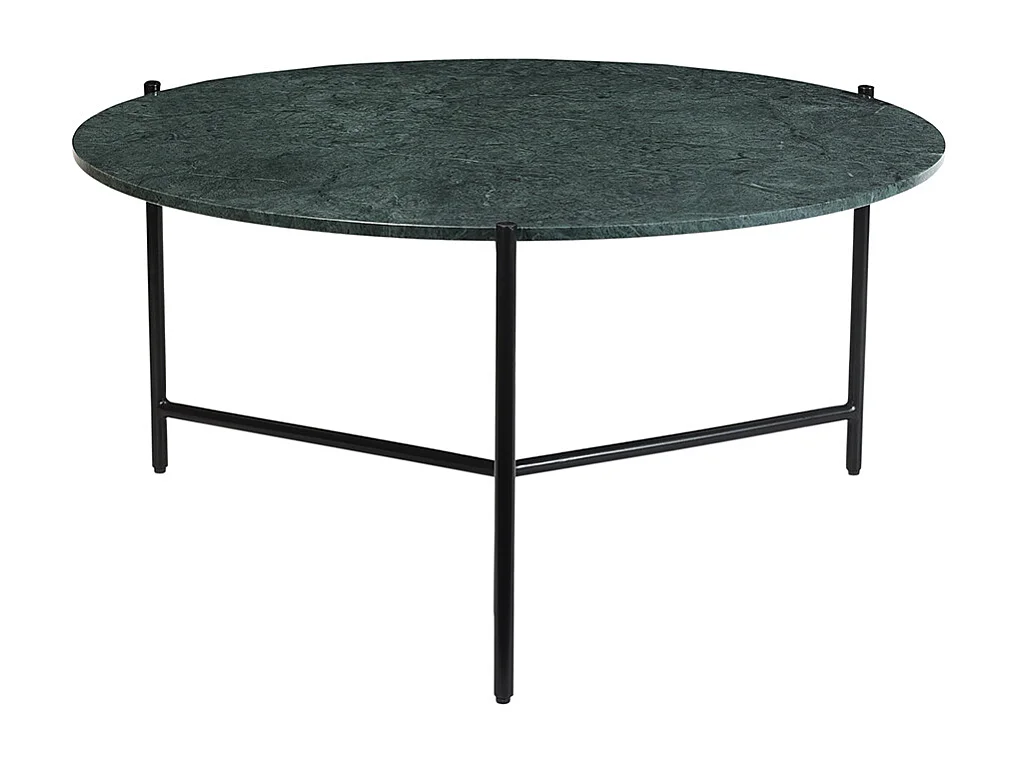 Tavolino da salotto rotondo in marmo verde D90 cm BUMCELLO