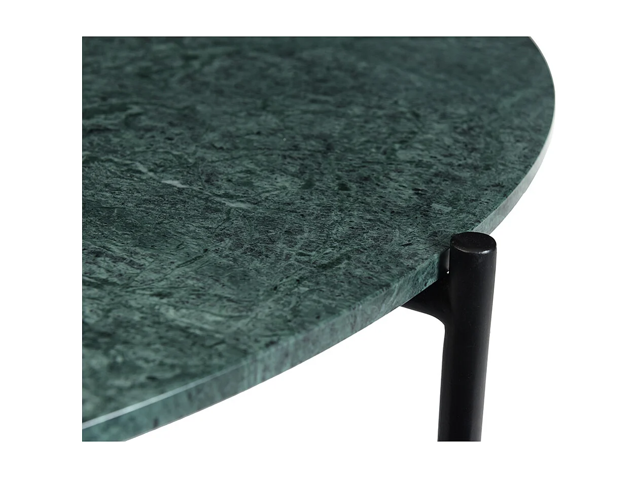 Tavolino da salotto rotondo in marmo verde D90 cm BUMCELLO