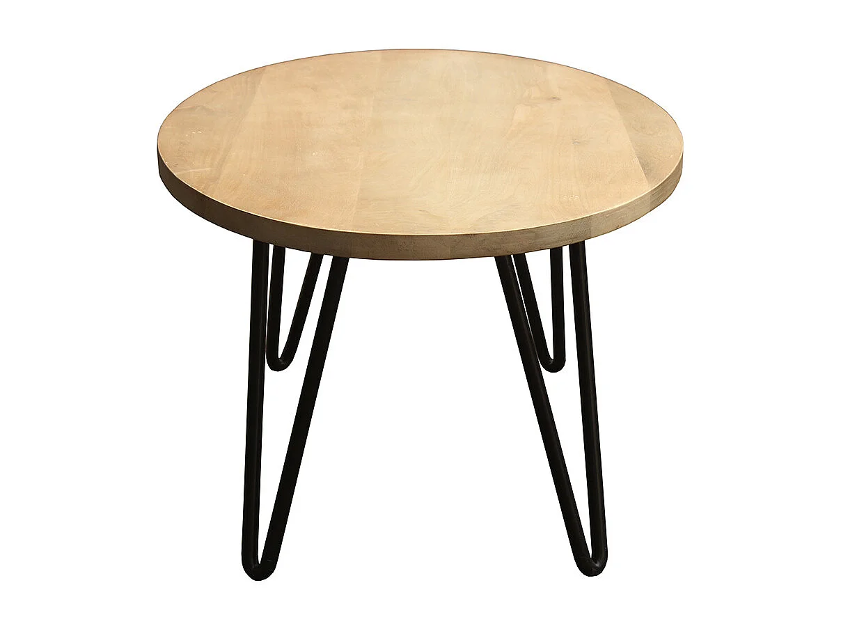 Mesa de centro oval L100 x P55 cm en mango macizo VIBES
