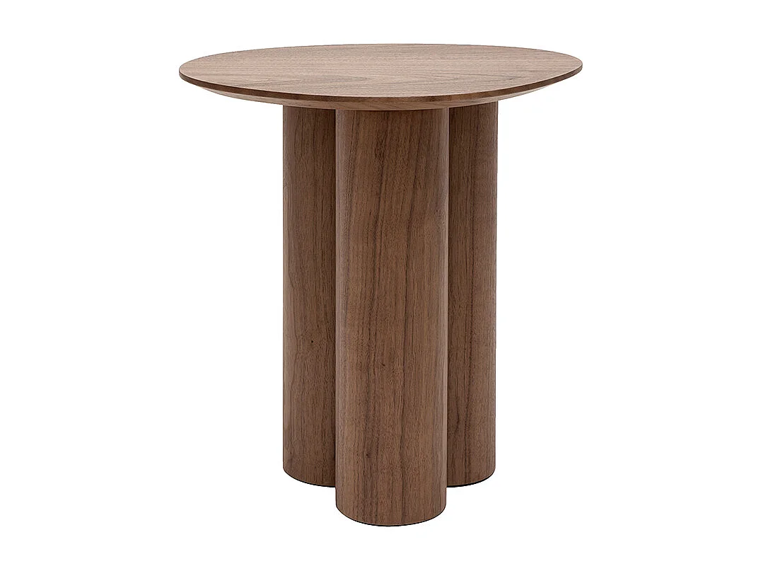 Table d'appoint design bois foncé noyer L44 cm HOLLEN