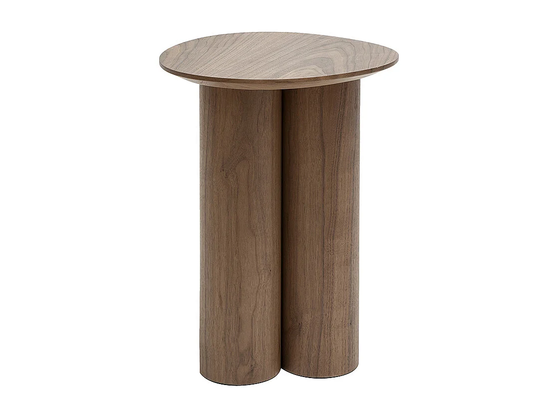 Table d'appoint design bois foncé noyer L44 cm HOLLEN