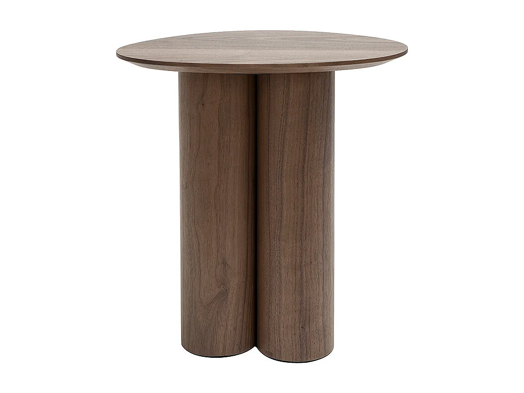 Table d'appoint design bois foncé noyer L44 cm HOLLEN