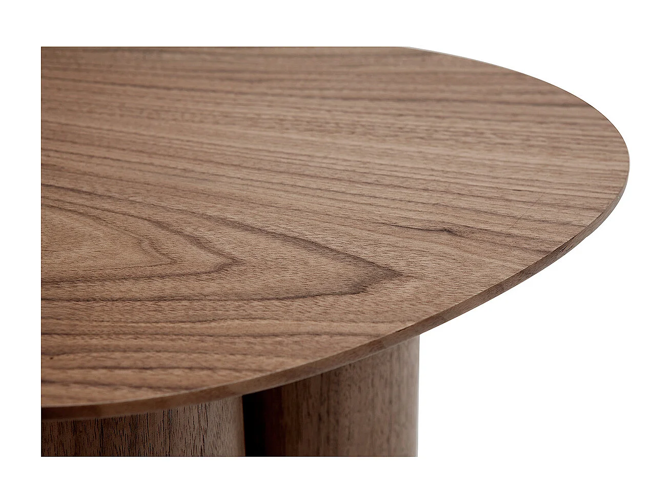 Table d'appoint design bois foncé noyer L44 cm HOLLEN