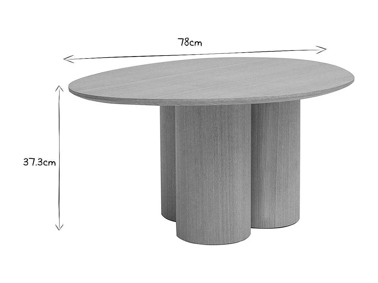 Design-Couchtisch aus hellem Holz HOLLEN