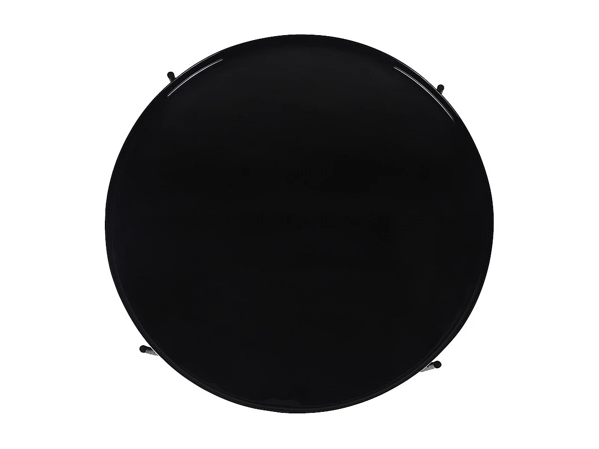Table d'apppoint ronde avec plateau réversible bleu canard / noir D51 cm SATEEN