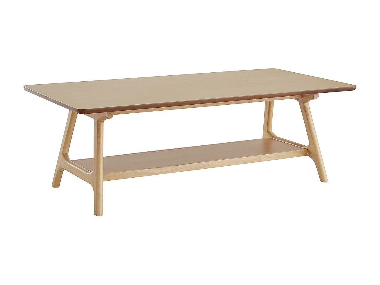 Mesa de centro nórdica rectangular con acabado en roble 120 cm BAKAR