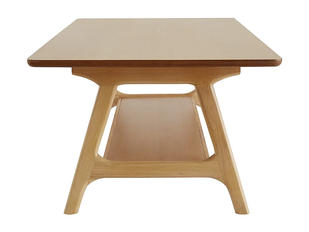 Mesa de centro nórdica rectangular con acabado en roble 120 cm BAKAR