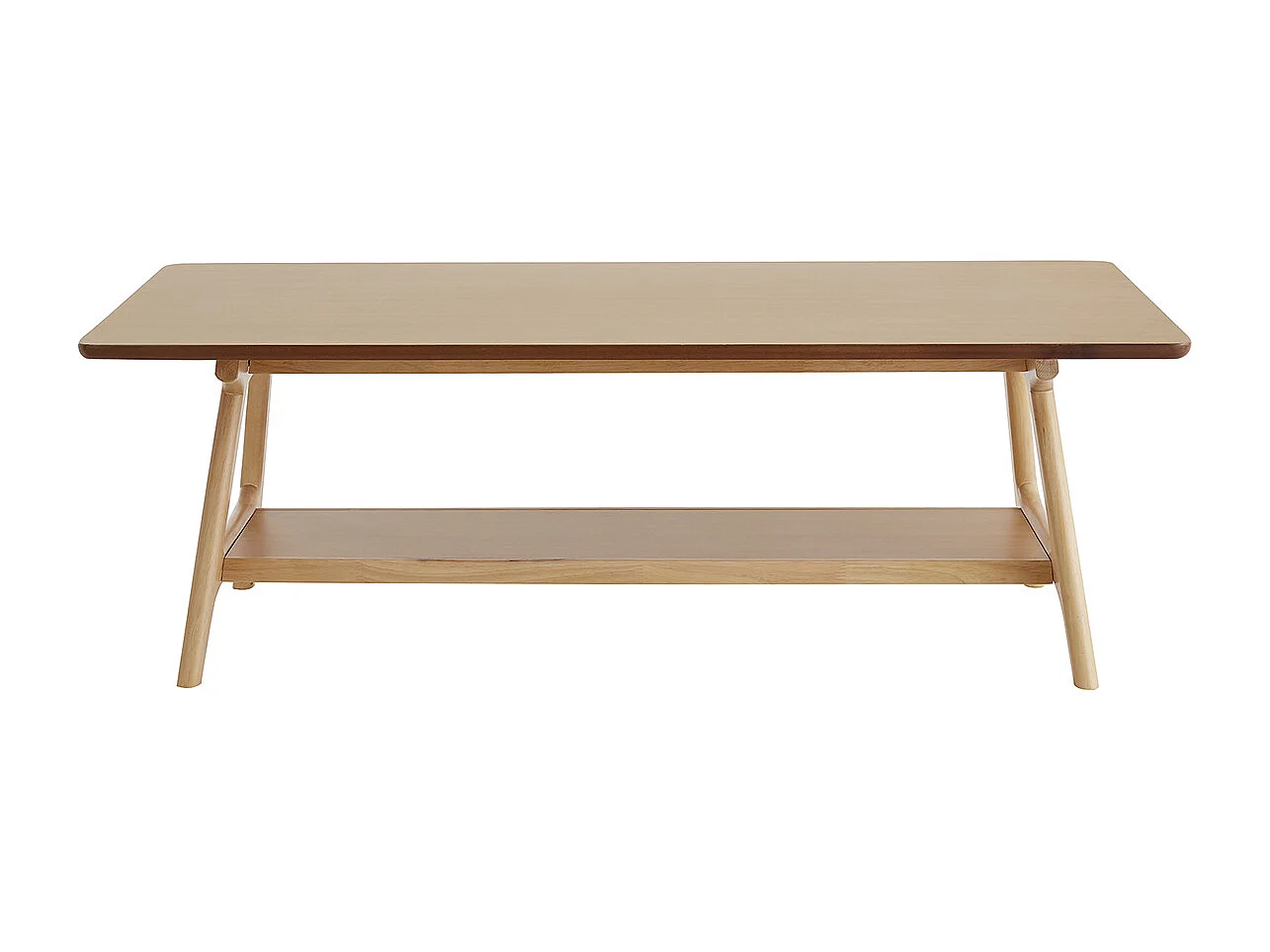 Table basse rectangulaire scandinave finition chêne L120 cm BAKAR