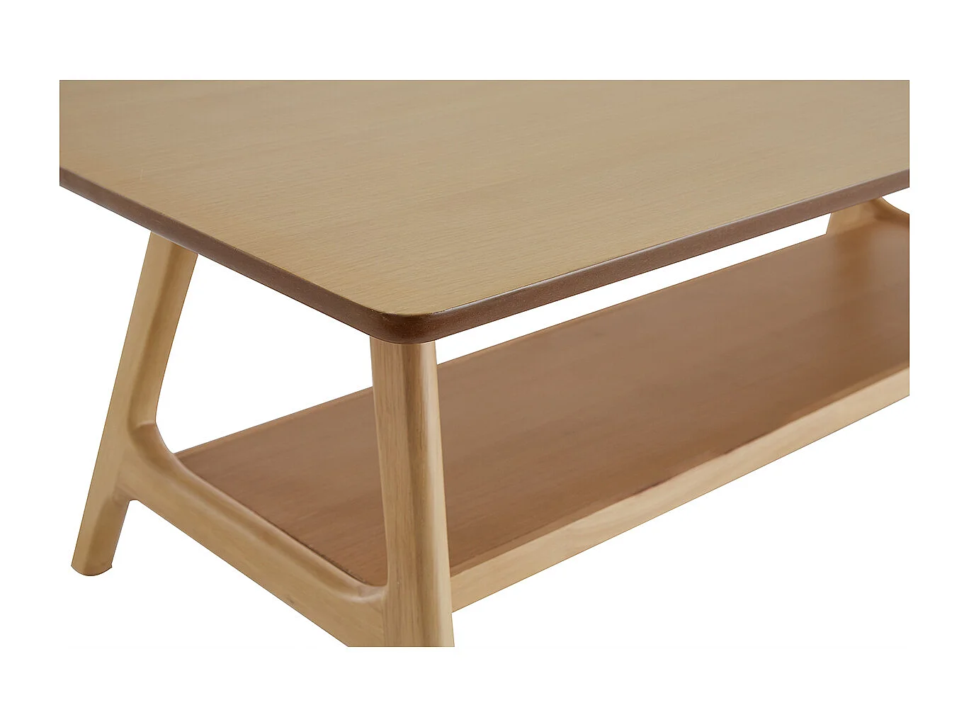 Table basse rectangulaire scandinave finition chêne L120 cm BAKAR