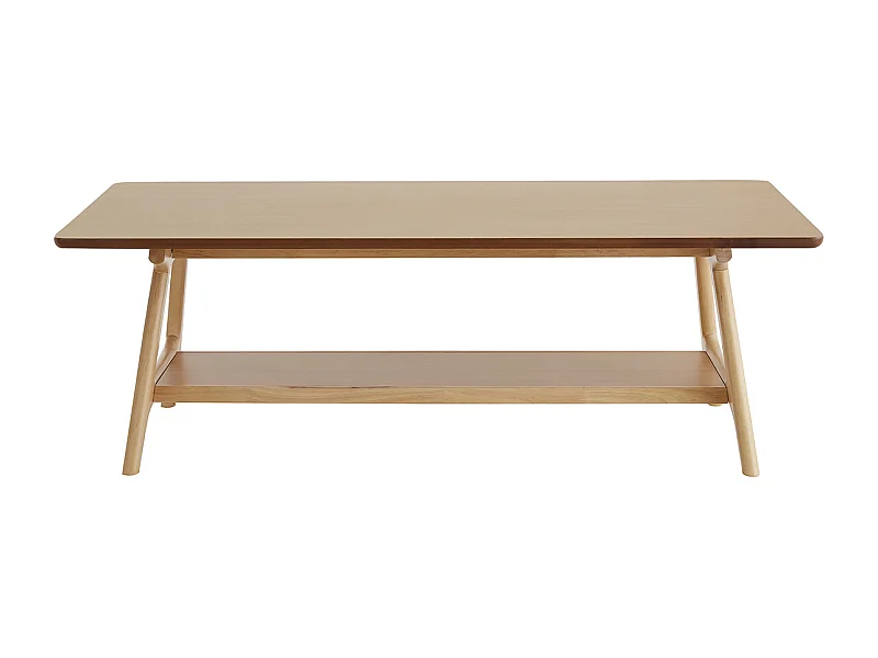 Table basse rectangulaire scandinave finition chêne L120 cm BAKAR
