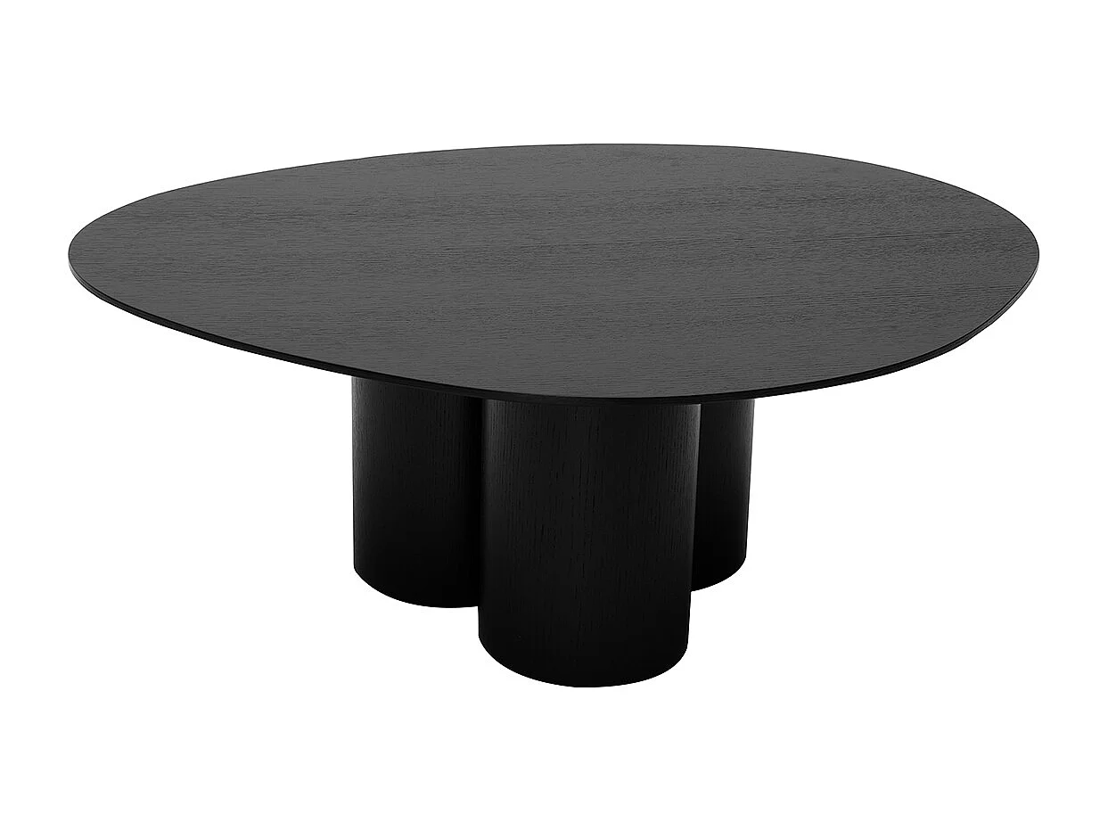 Mesa de centro de diseño de madera negra 100 cm HOLLEN