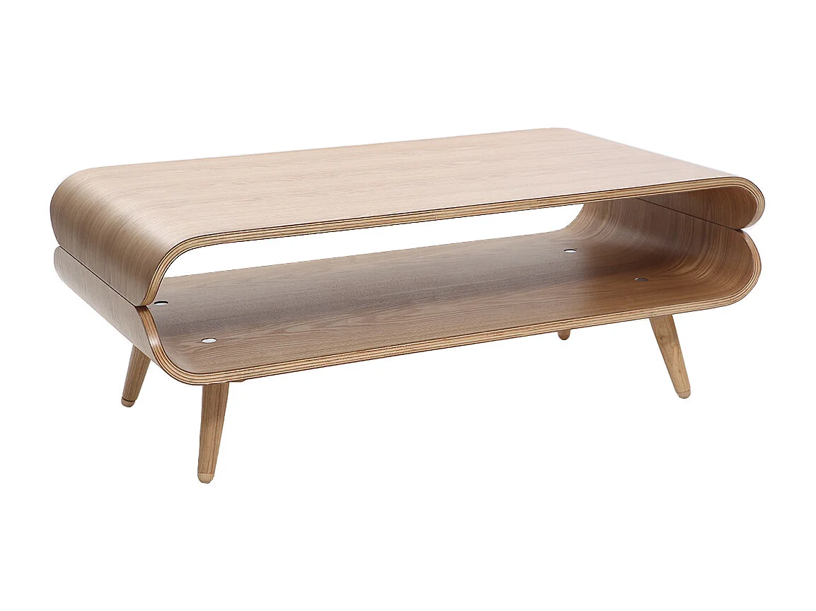 Table basse rectangulaire scandinave bois clair L118 cm TAKLA