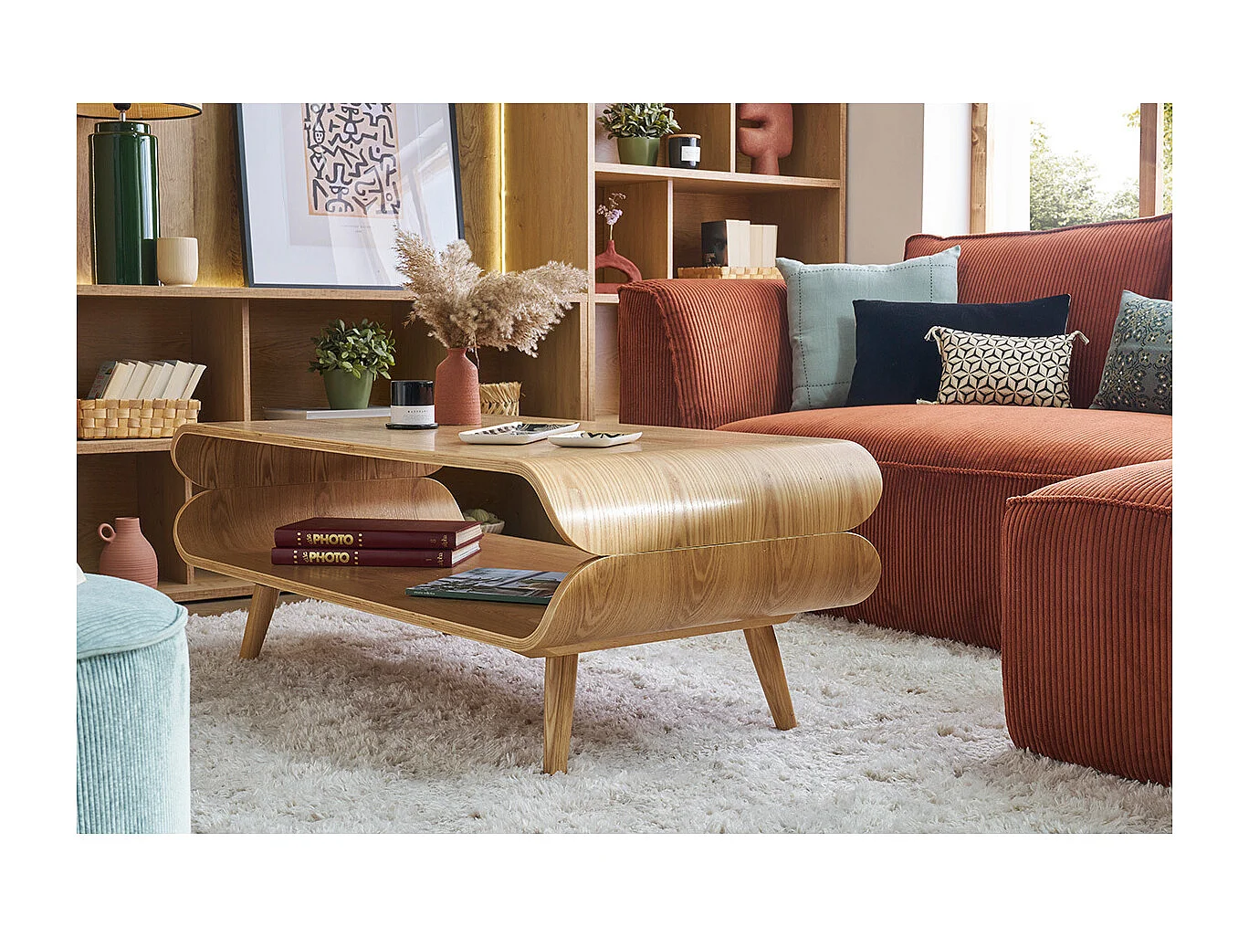 Mesa de centro vintage fresno TAKLA