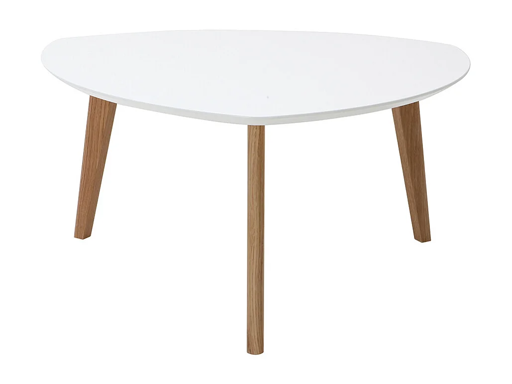 Tavolino design bianco L80 cm EKKA