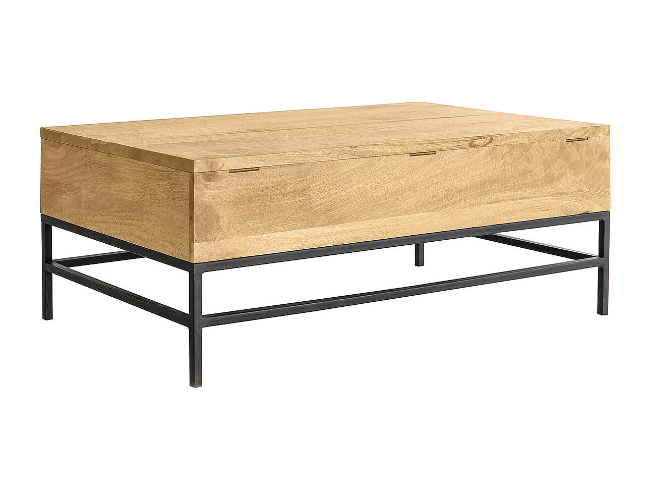 Mesa de centro elevable industrial mango y metal L110 cm YPSTER