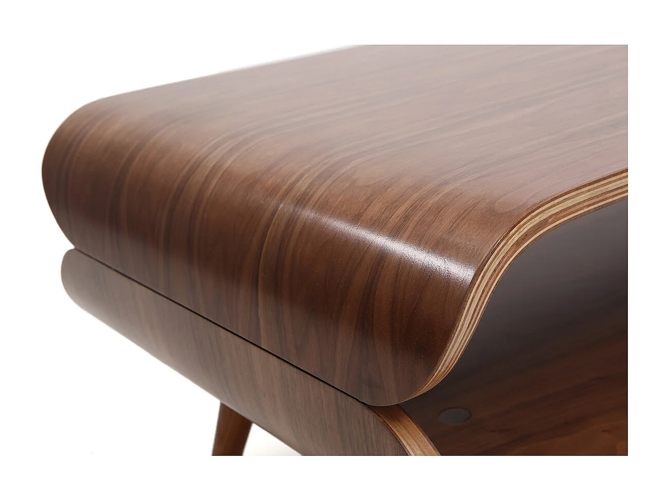 Table basse rectangulaire vintage bois foncé noyer L118 cm TAKLA