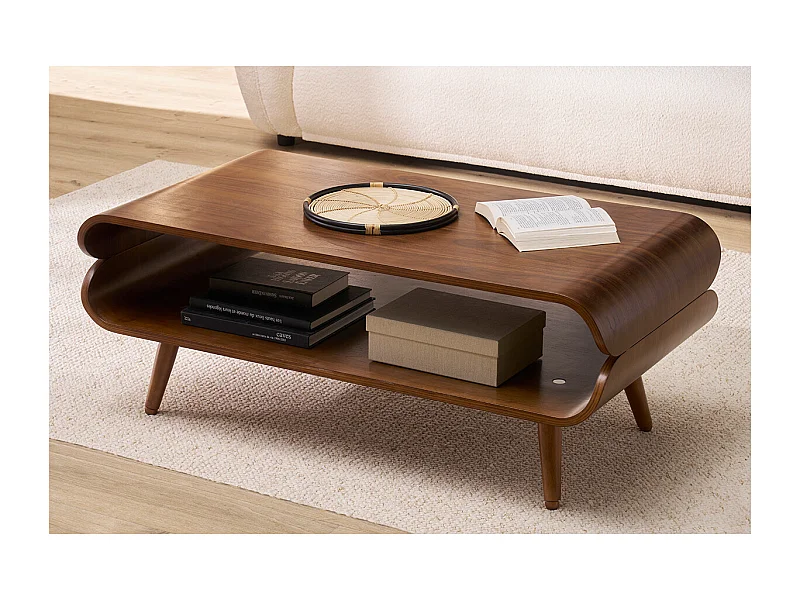 Design-Couchtisch Nussbaum TAKLA