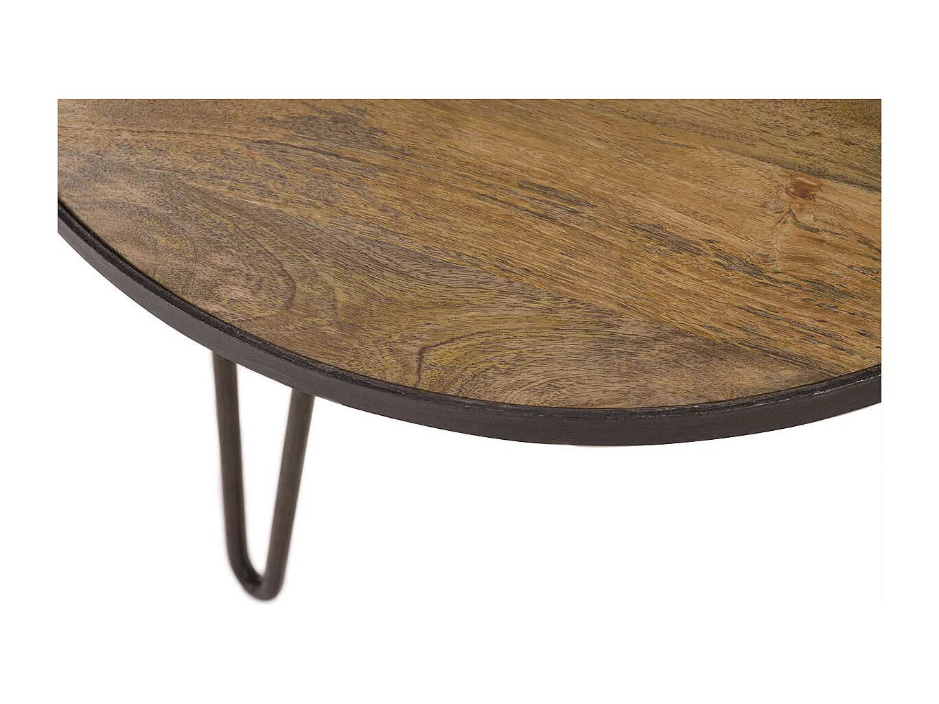 Mesa de centro redonda diseño industrial 80x45 cm ATELIER