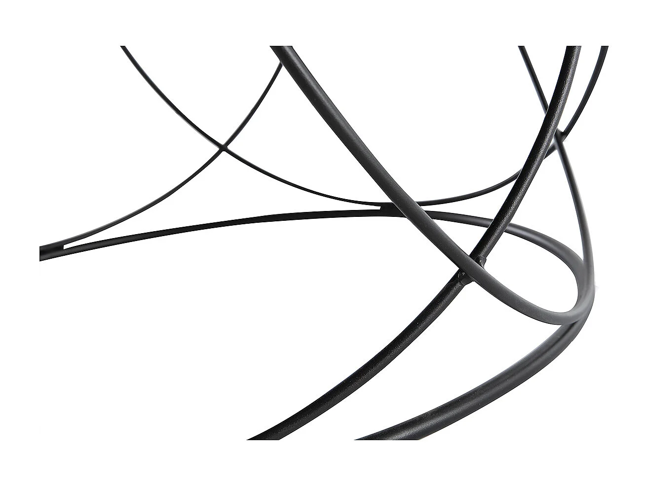 Couchtisch Holz und Metall Schwarz rund 80 cm LACE