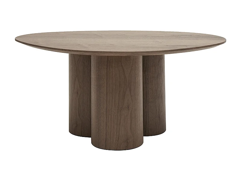 Table basse design bois foncé noyer L78 cm HOLLEN