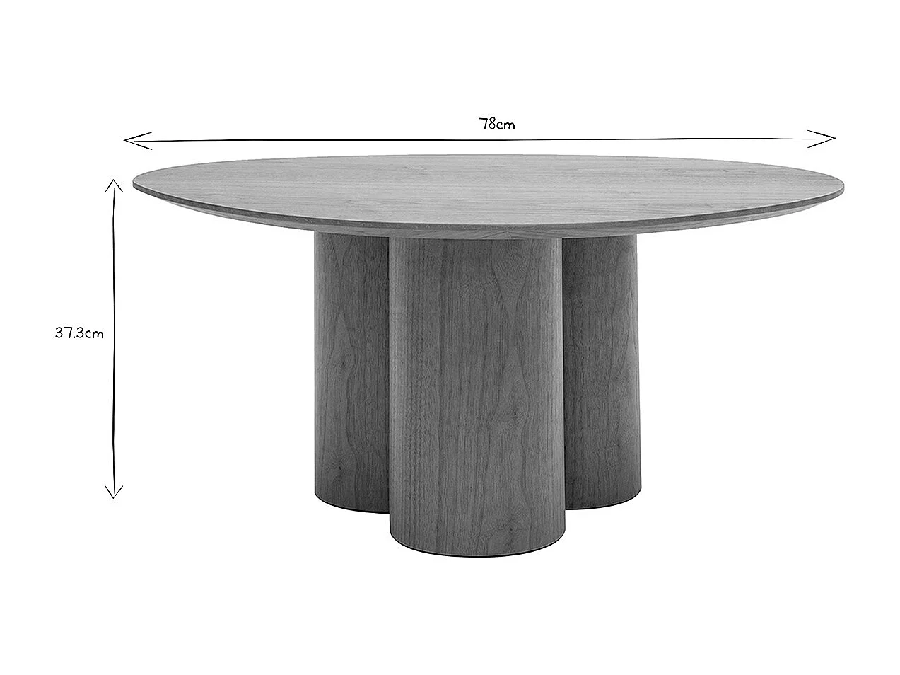 Tavolino da salotto design noce HOLLEN