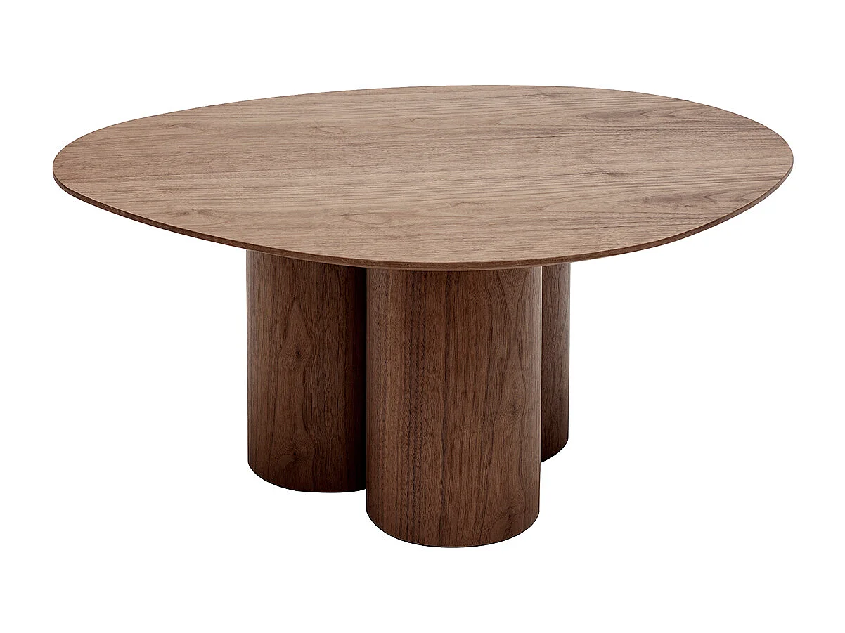 Design-Couchtisch Walnuss HOLLEN