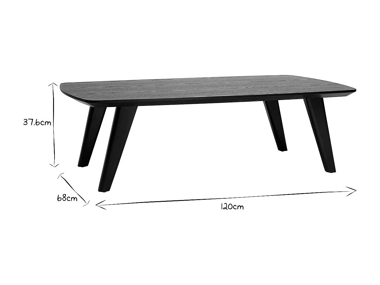Design-Couchtisch Nussbaum FIFTIES