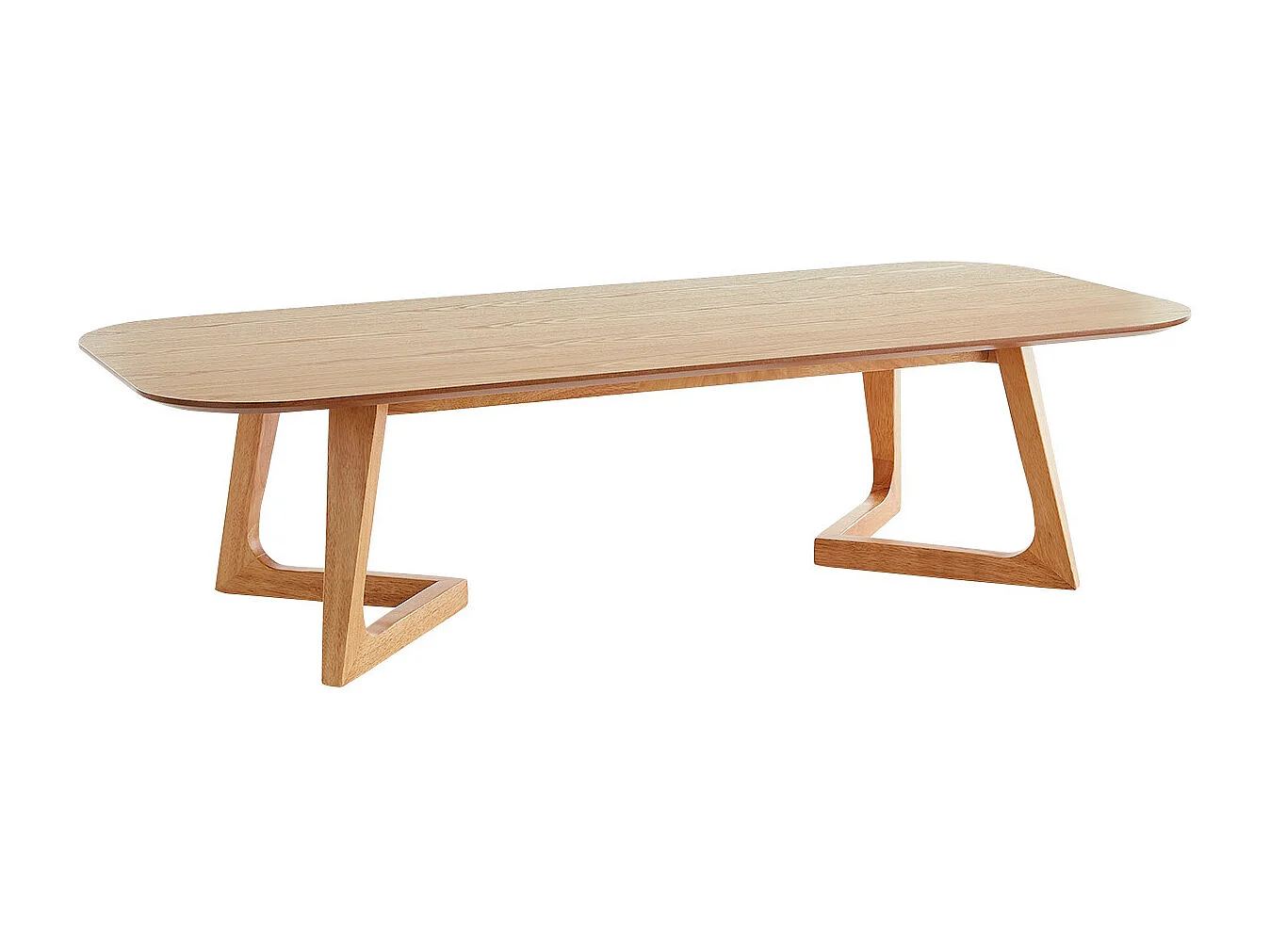 Table basse rectangulaire scandinave bois clair L150 cm JUKE