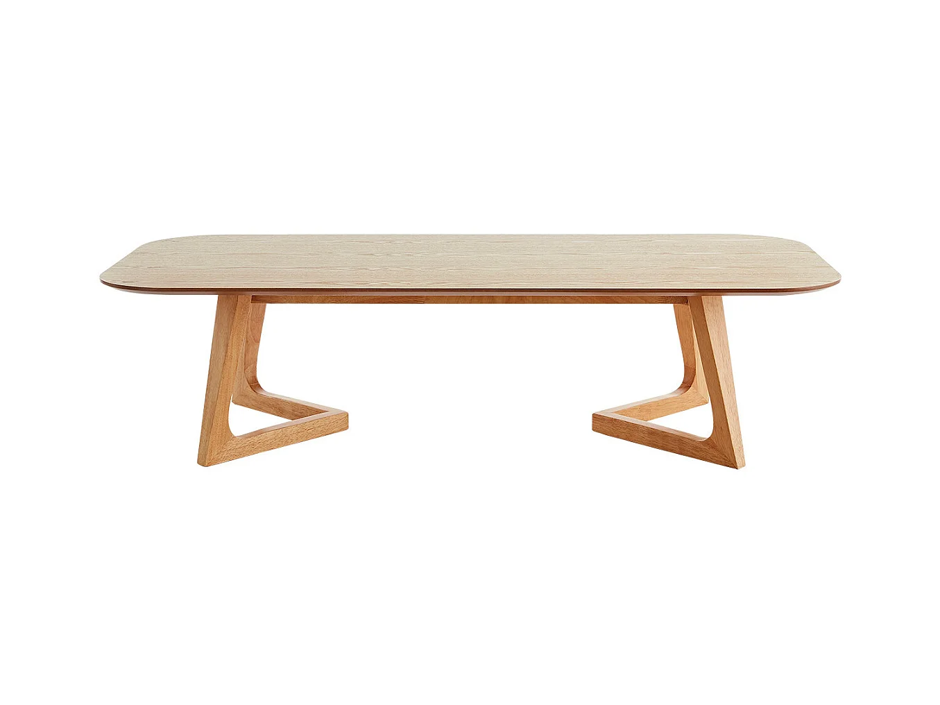 Rechteckiger skandinavischer Couchtisch aus hellem Holz L150 cm JUKE