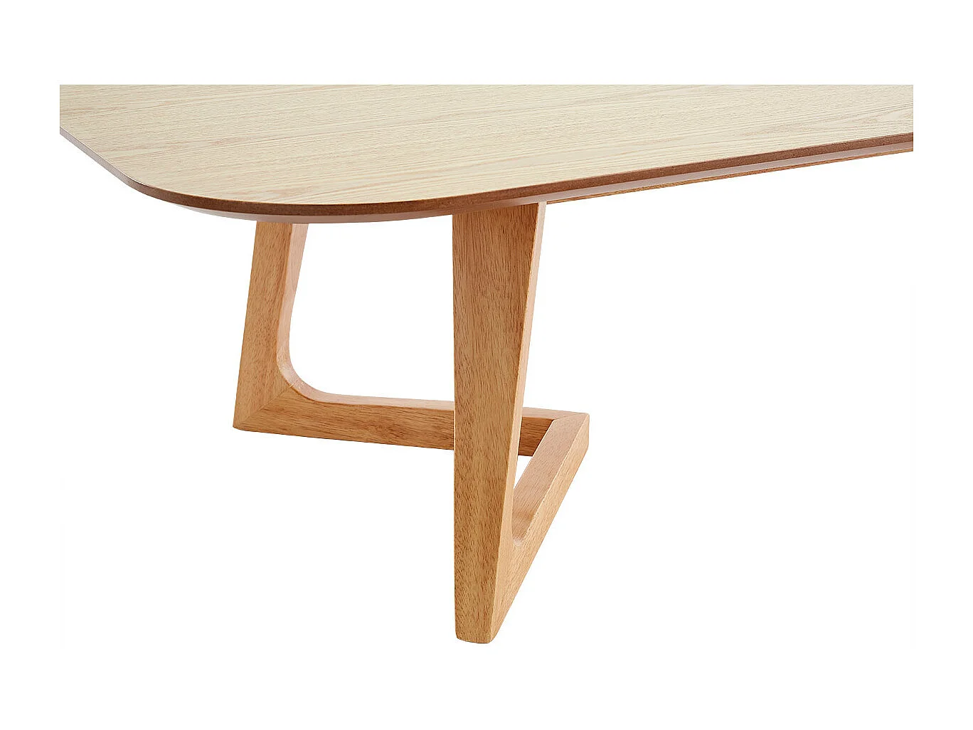 Rechteckiger skandinavischer Couchtisch aus hellem Holz L150 cm JUKE