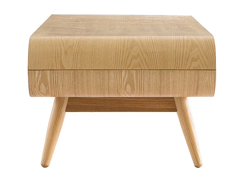 Table basse rectangulaire avec rangements scandinave bois clair L120 cm BALTIK