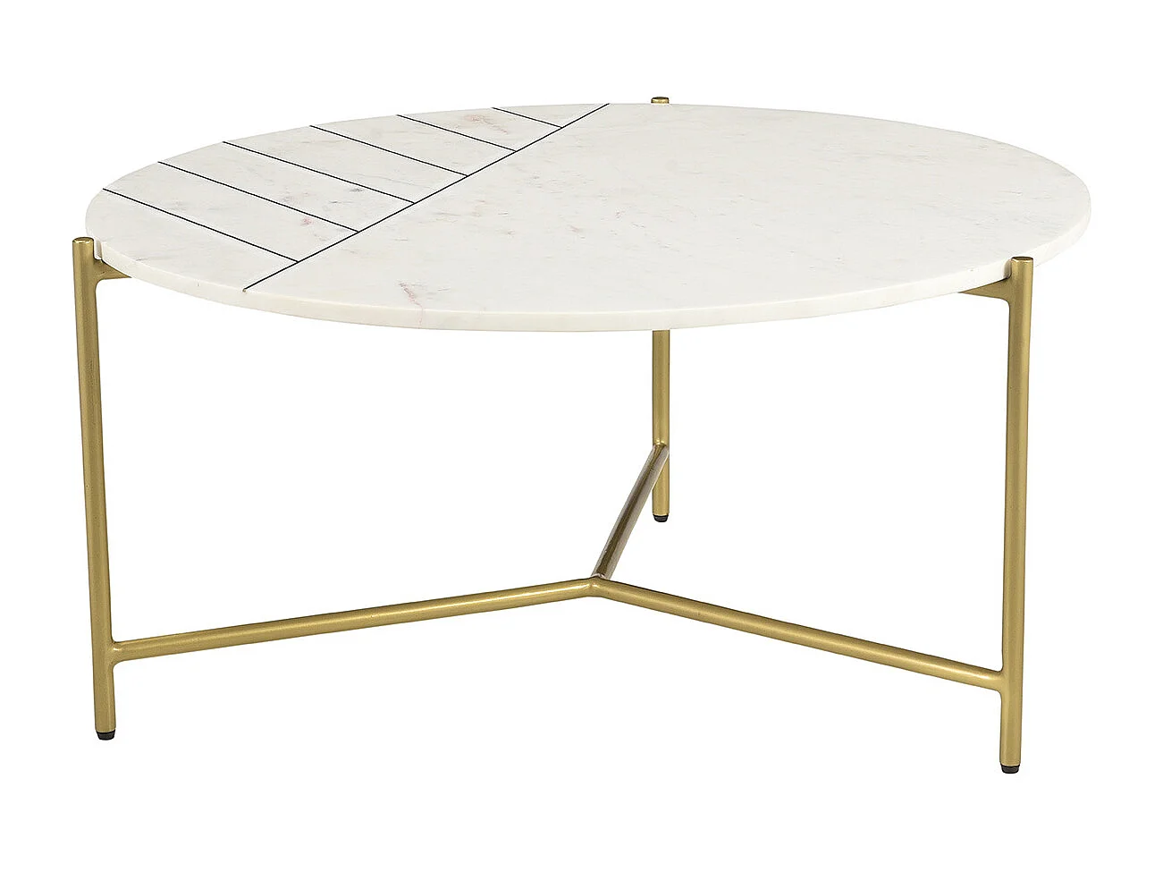 Runder Couchtisch aus weißem Marmor SILLON