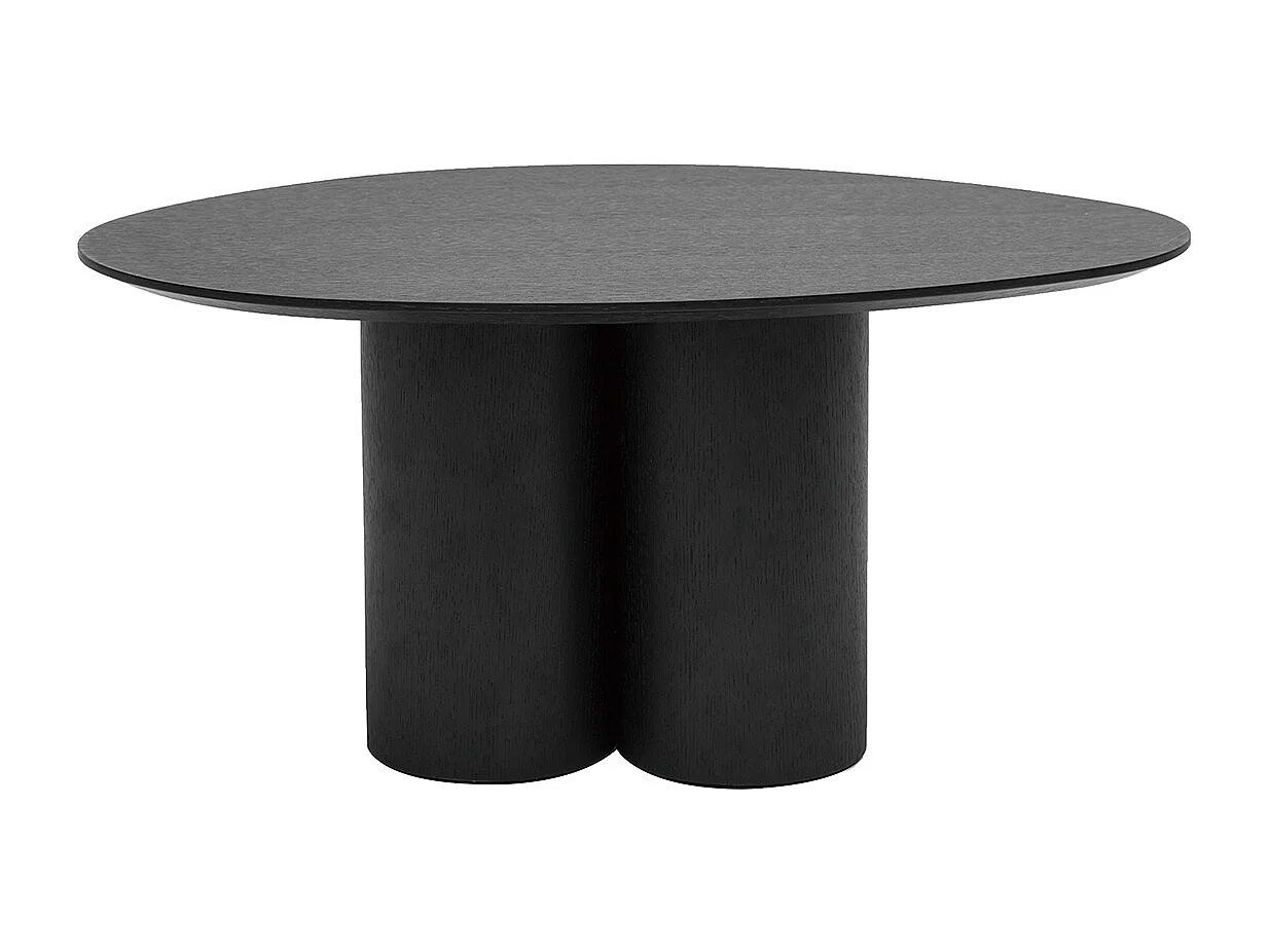 Table basse design bois noir L78 cm HOLLEN