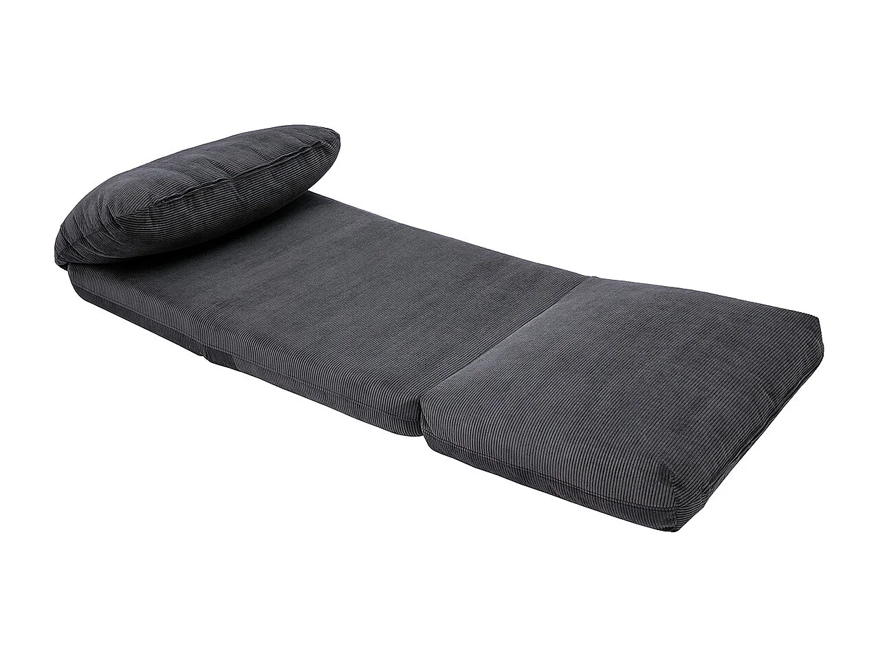 Sillón cama de 1 plaza pana gris oscuro SPENCER
