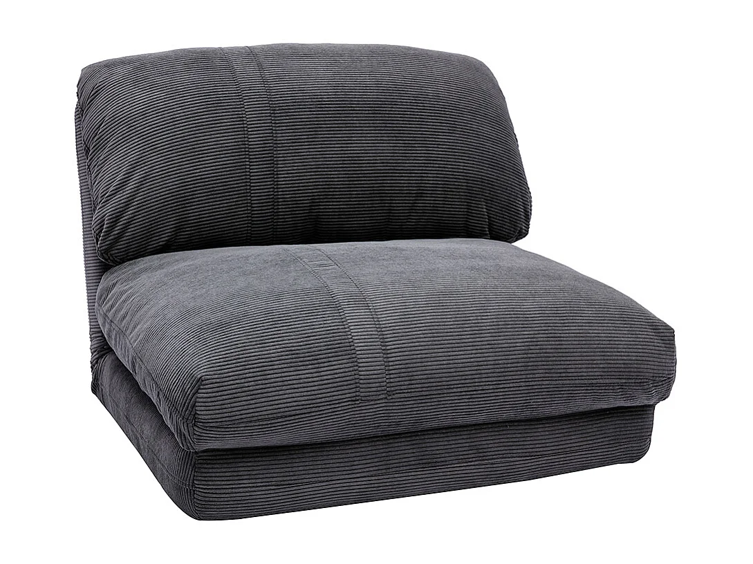 Schlafsessel aus Cord in Dunkelgrau 1-Sitzer SPENCER
