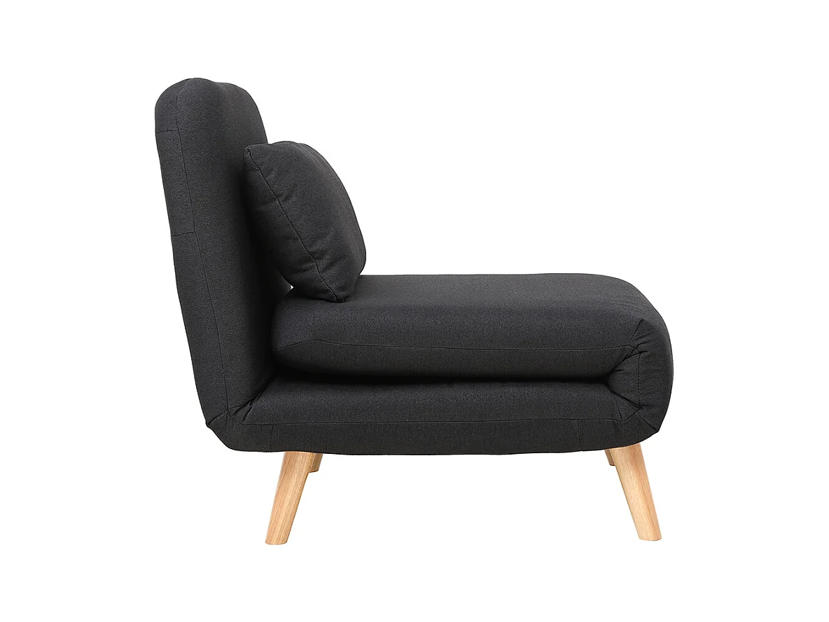 Skandinavischer Schlafsessel Stoff Dunkelgrau AMIKO