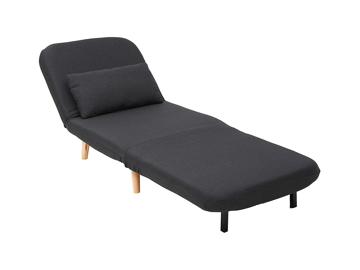 Skandinavischer Schlafsessel Stoff Dunkelgrau AMIKO