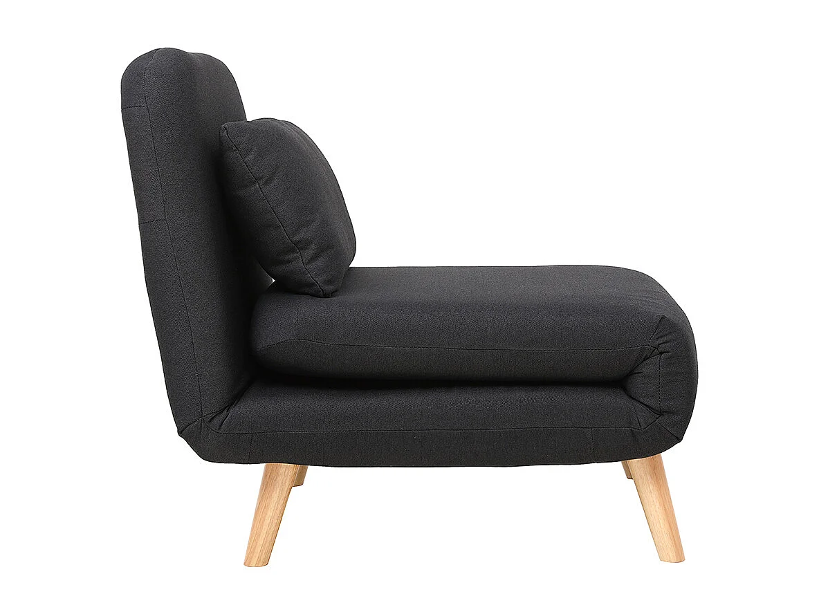 Skandinavischer Schlafsessel Stoff Dunkelgrau AMIKO
